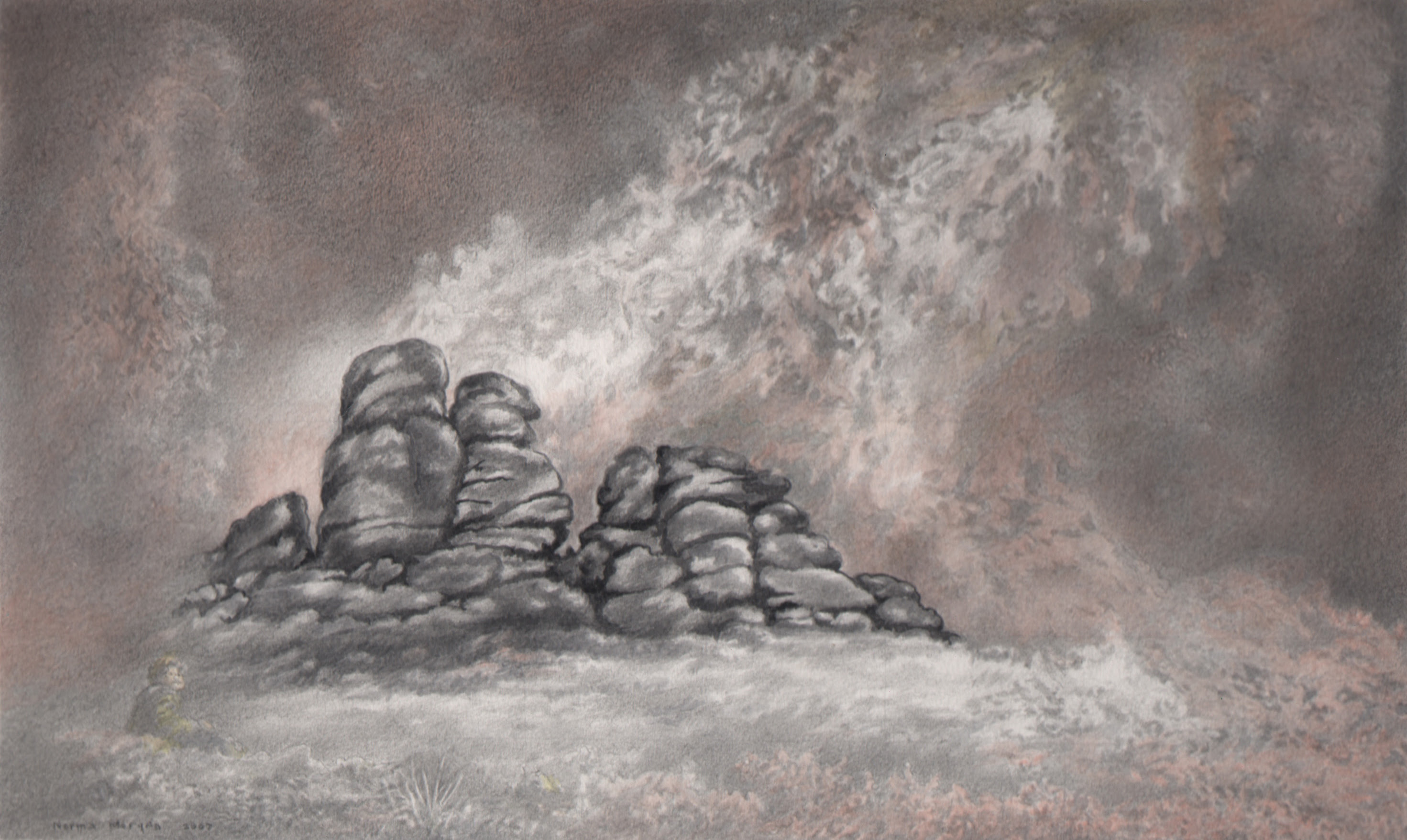 fine art print of rock formation by norma morgan