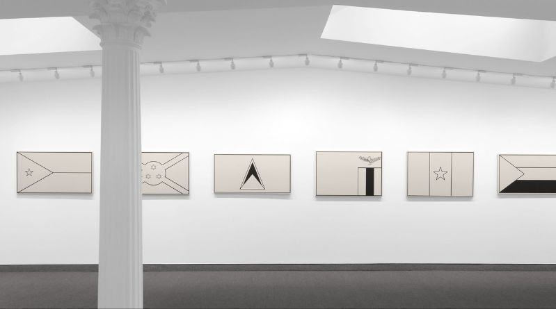 Installation view, Fred Wilson, Untitled (Flags), Krakow Witkin Gallery, April 22 -  June 3, 2021