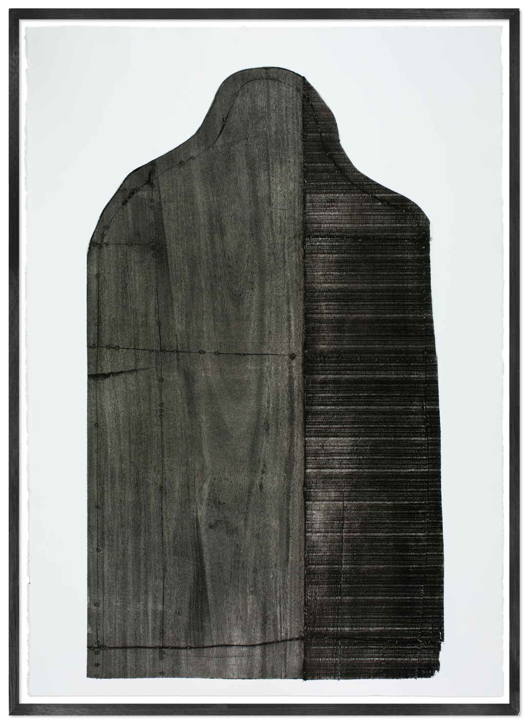 fine art print image of greyscaled form with wood texture by jacobo castellano