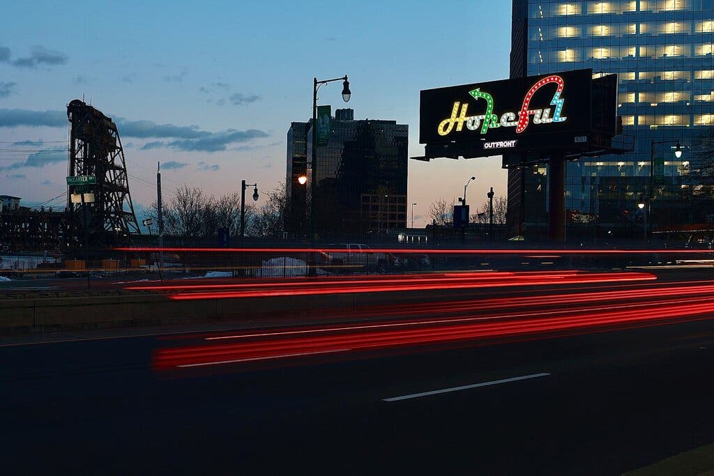 image of hopeful billboard along highway