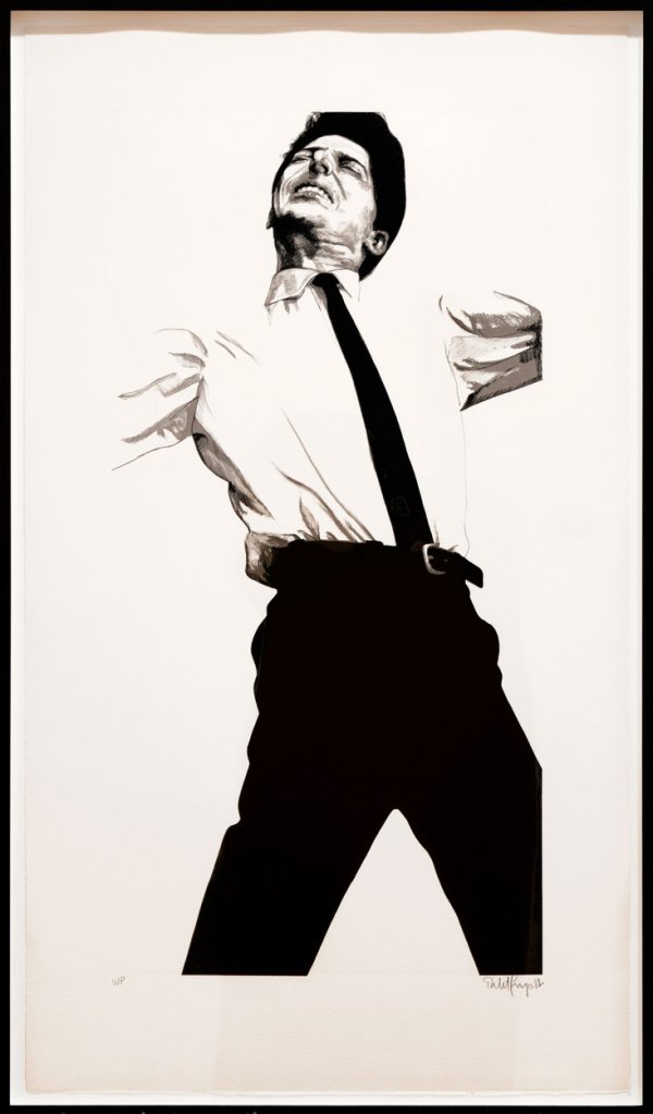 Fine art print by ROBERT LONGO: Jules, 1982-1983 Two-color lithograph with embossment 36.5 × 21.0 inches
