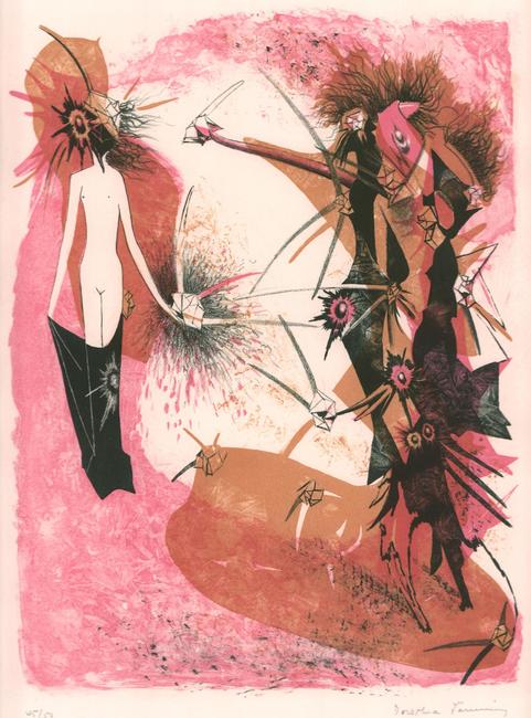 fine art print by Dorothea Tanning, Les 7 Perils Spectraux, 1950, folio of 7 color lithographs