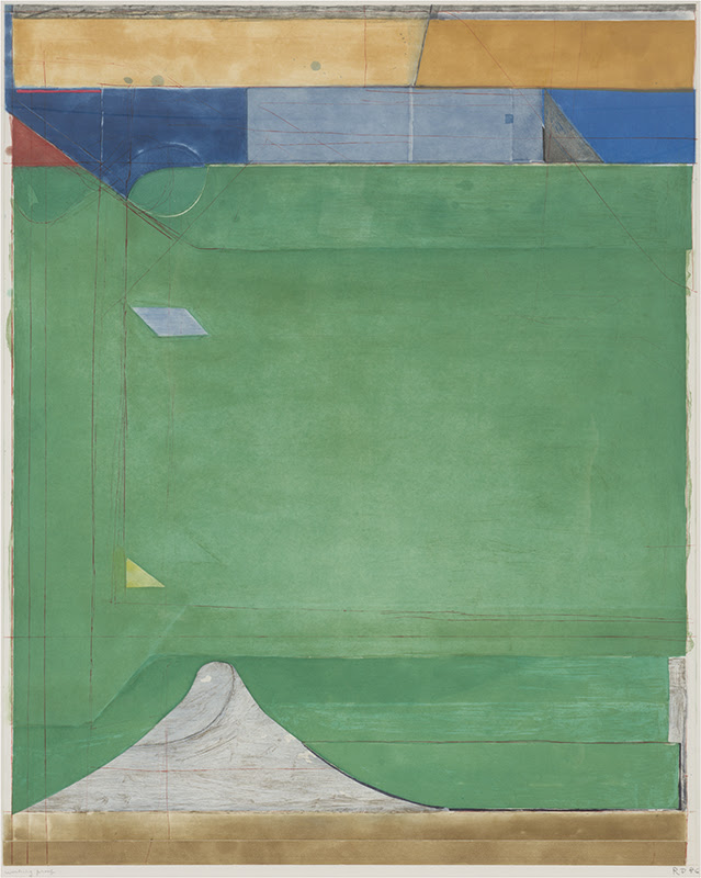 fine art print by Richard Diebenkorn, the signed working proof of Green, 1985