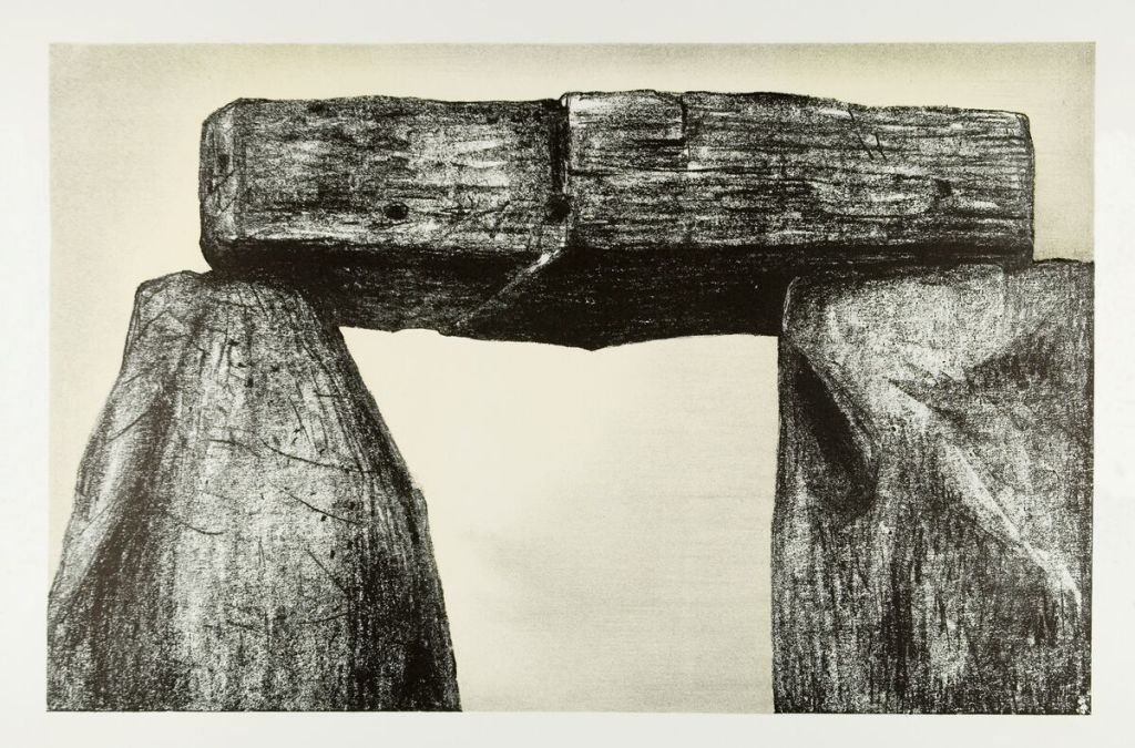 fine art print by Stonehenge I, Henry Moore, 1973, Lithograph in three colours