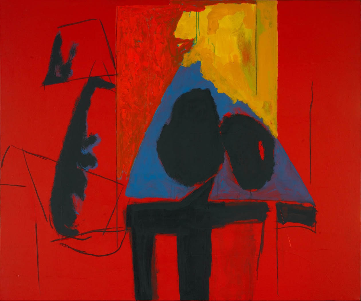 Robert Motherwell, The Studio (1987), Acrylic and charcoal on canvas, 152.4 x 182.9 cms (60 x 72 ins)