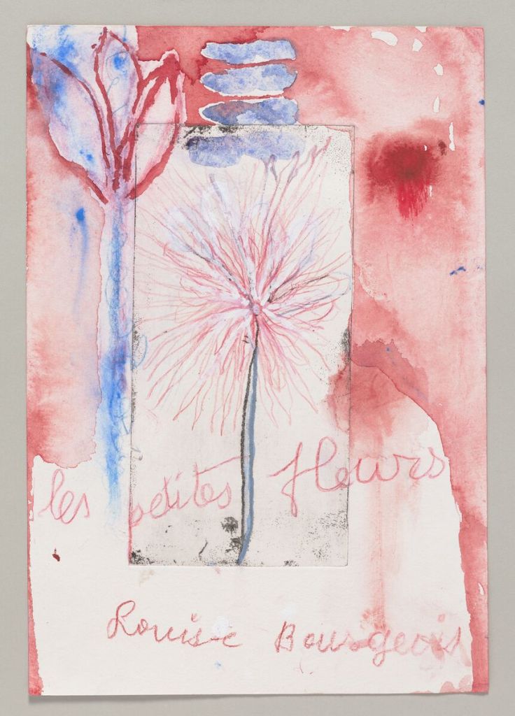 Louise Bourgeois Les Petites Fleurs 2007 Etching, watercolor, gouache, colored pencil on paper 30.5 x 21 cm / 12 x 8 1/4 inches © The Easton Foundation / Licensed by VAGA at ARS, NY and DACS, London 2022
