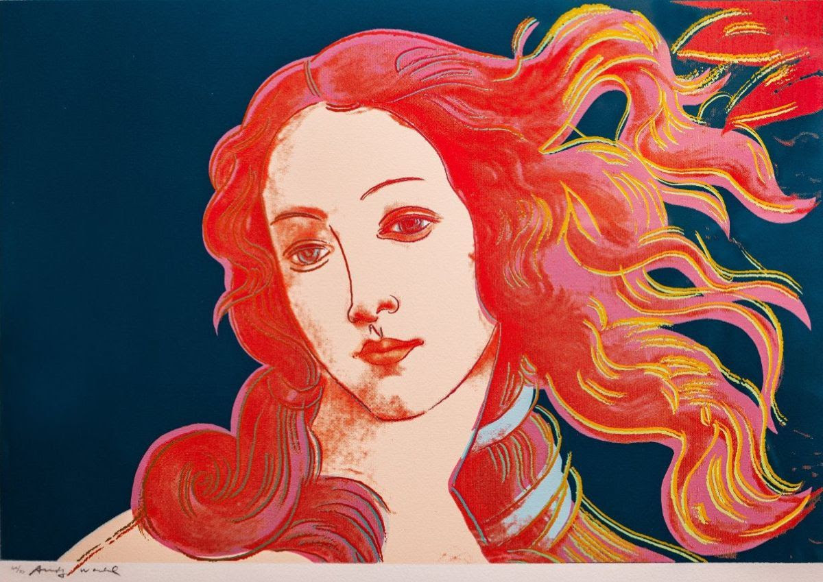 Andy Warhol, Details of Renaissance Paintings: Sandro Botticelli, Birth of Venus, 1482, screenprint in colours, 1984