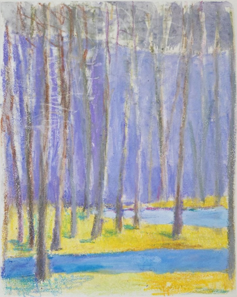 Wolf Kahn, Water in the Foreground, 2001, Monotype, framed size: 31 x 26 inches