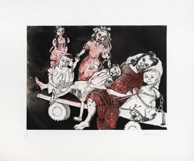 Paula Rego, Little Brides with their Mother, 2009-2010, Etching