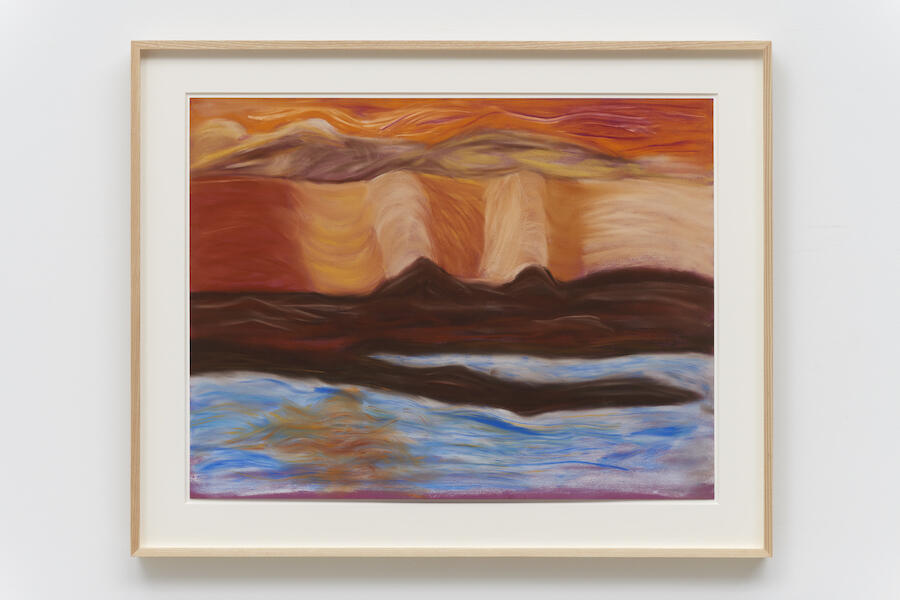 Ficre Ghebreyesus, Untitled, c. 1990s, Pastel on paper, 19 1/2 x 25 1/2 in (49.5 x 64.8 cm), Framed: 25 x 31 x 1 3/4 in (63.5 x 78.7 x 4.44 cm) © The Estate of Ficre Ghebreyesus. Courtesy of Galerie Lelong & Co.